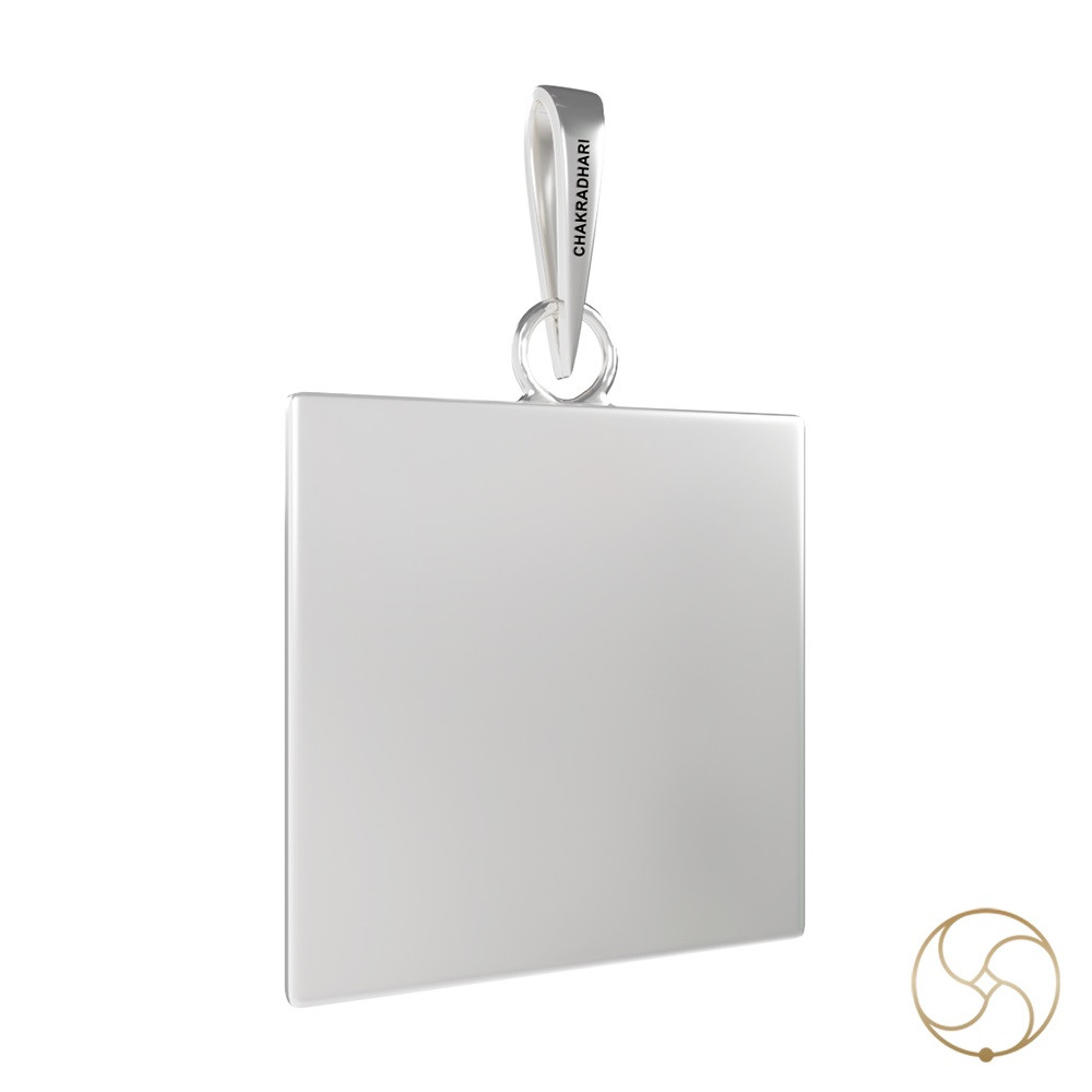 996 Silver Square Pendant - 75gm