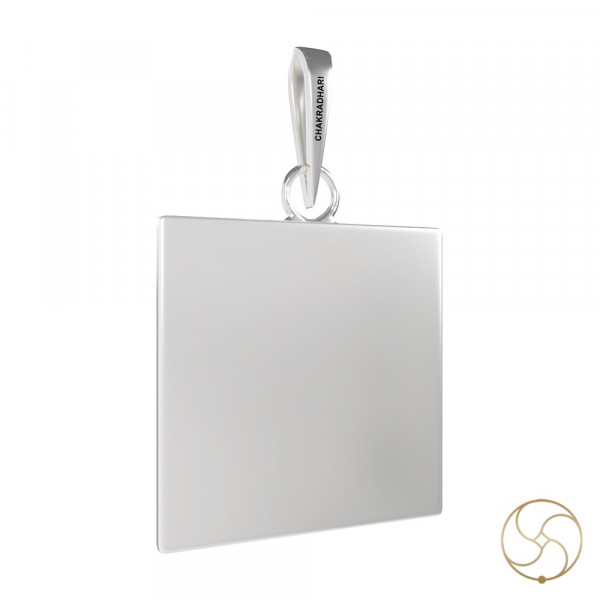 Image of 99.6%  Silver Square  Pendant -  चाँदी चौरस लॉकेट (7.5gm)