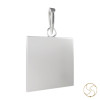 99.6%  Silver Square  Pendant -  चाँदी चौरस लॉकेट (7.5gm)