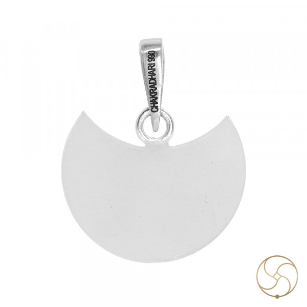 Image of 99.6 %  Silver Waxing Crescent Moon Pendant - चाँदी दशमी चंद्रमा लॉकेट (4.4gm)