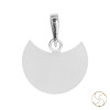99.6 %  Silver Waxing Crescent Moon Pendant - चाँदी दशमी चंद्रमा लॉकेट (4.4gm)