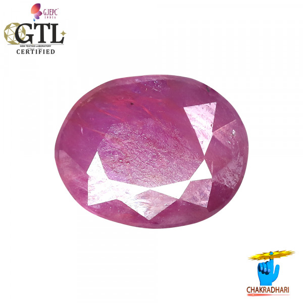 Image of 4.62 Carat Ruby Gemstone With Ring Or Pendant - माणक रत्न