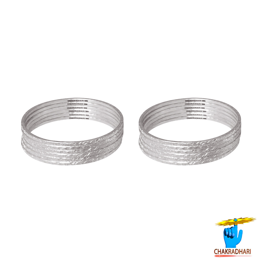 999 Silver Bangles 12 Piece Set 111gm 1 bangle 925gm approx - 12