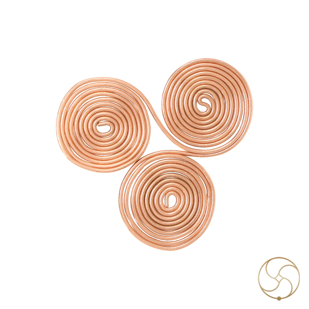 Mobile EMF Protector 999 Pure Nepaliya Copper Small Triskelion Energy Coils 3 Pc Set