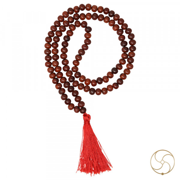 Image of Red Sandalwood Mala - 108+1 Beads for Jaap or Wearing 6mm or 8mm