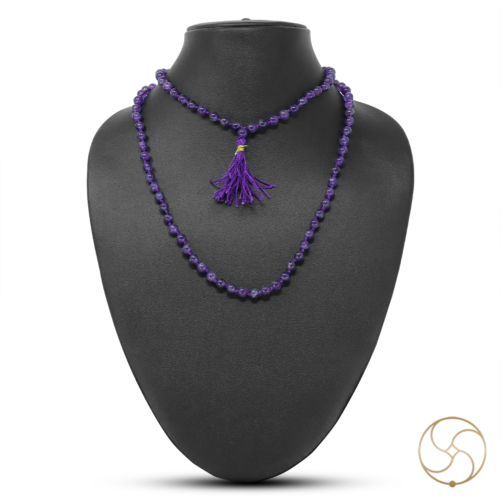 Amethyst Mala 108 Plus 1 Beads - -