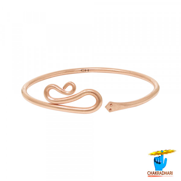 Image of 99.9% Nepaliya Copper Ladies &amp; Gents Snake Leg bangle - नेपालिया तांबा स्त्री एवं पुरुष नाग पैर कड़ा (35gm)