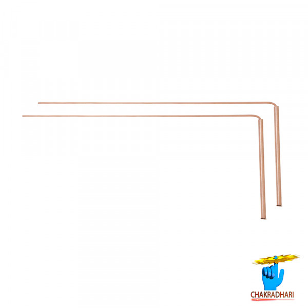 Image of 99.9% Pure Nepaliya Copper Dowsing L Rods - 99.9% शुद्ध नेपालिया ताम्र अन्वेषण एल छड़