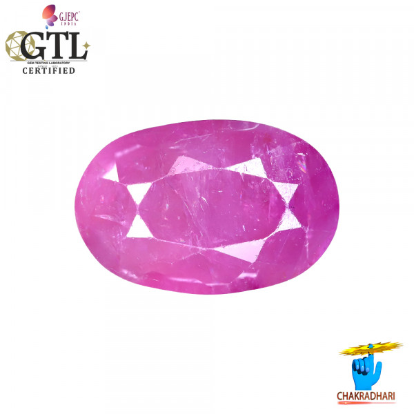 Image of 5.25 Carat Ruby Gemstone With Ring Or Pendant - माणक रत्न