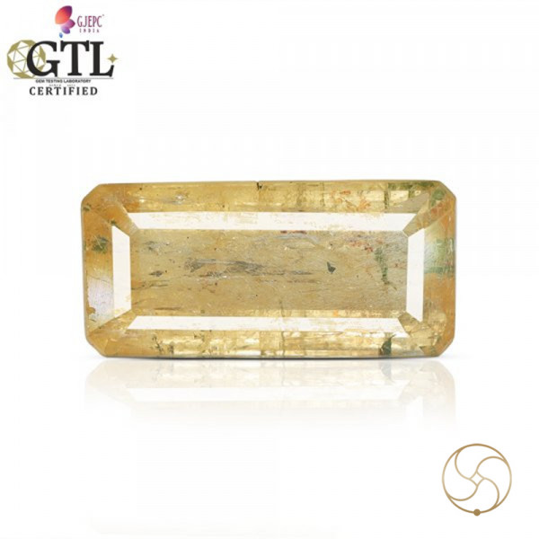 Image of 06.56 Carats Yellow Topaz Gemstone With Ring Or Pendant - पीला पुखराज रत्न