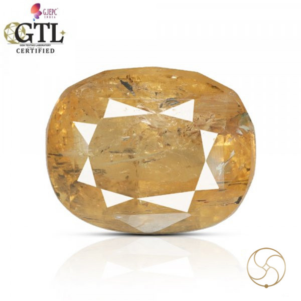 Image of 03.99 Carats Yellow Topaz Gemstone With Ring Or Pendant - पीला पुखराज रत्न