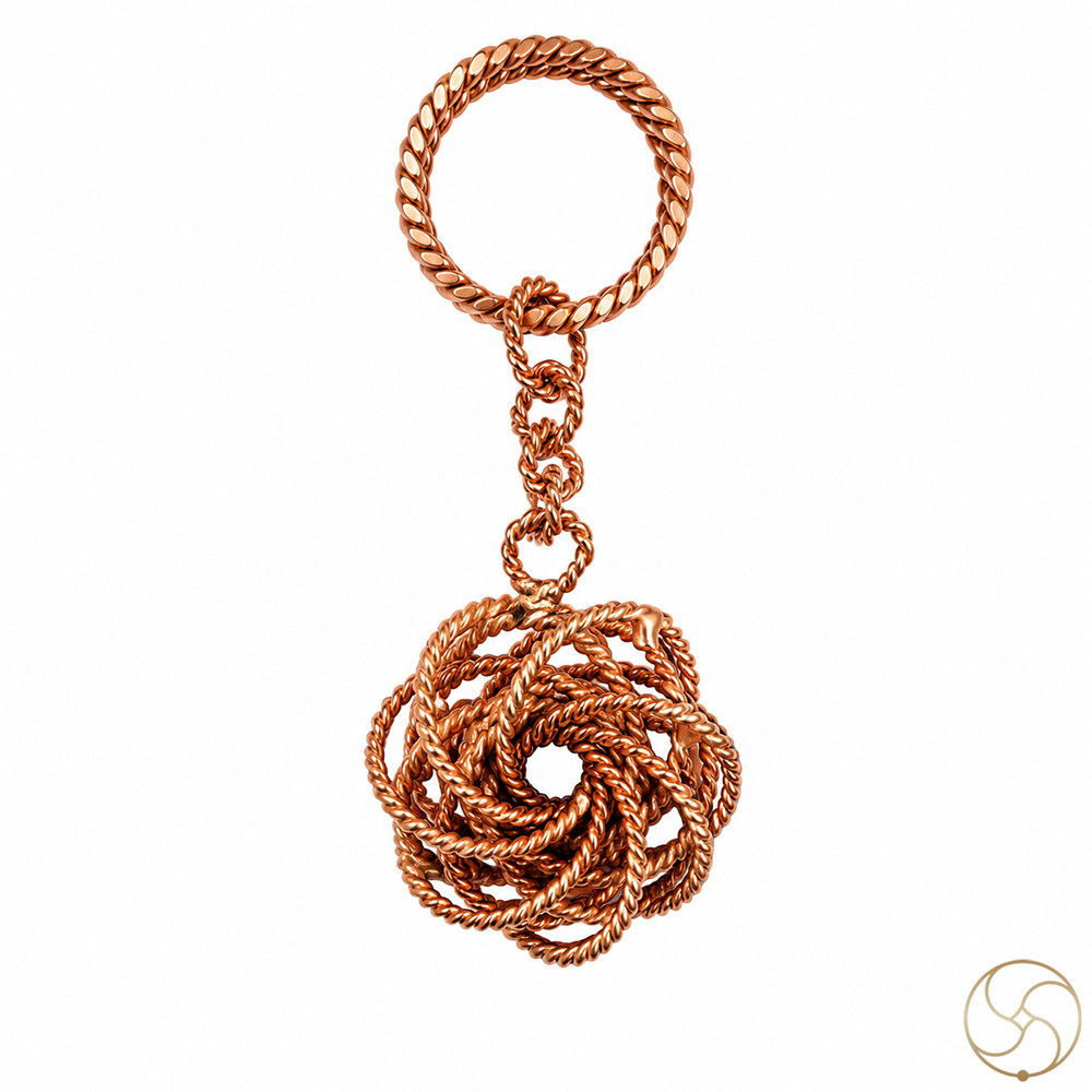 Rodin Coil Key Ring of  999 Nepaliya Copper