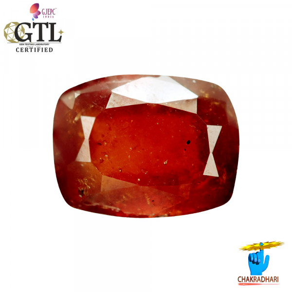 Image of 6.35 Carat Garnet Gemstone With Ring Or Pendant – गोमेद रत्न