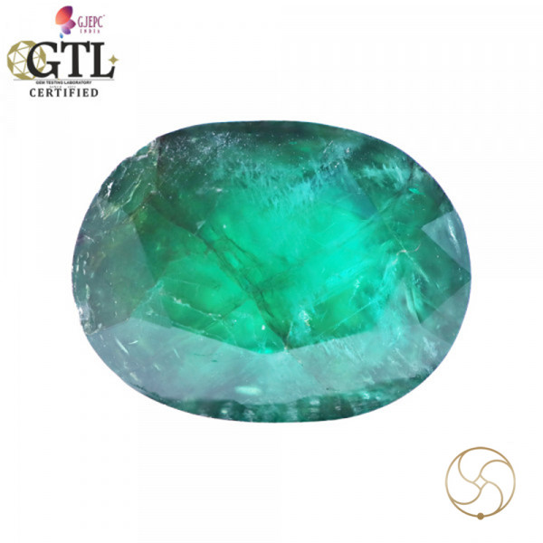 Image of 6.55 Carats Emerald Gemstone With Ring Or Pendant – पन्ना रत्न
