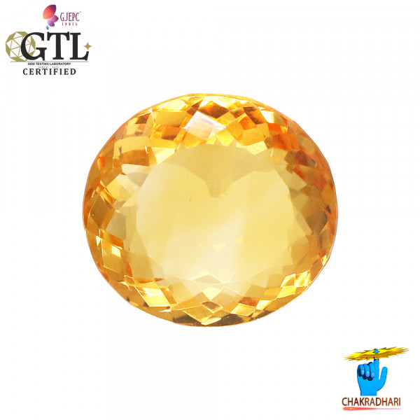Image of 10.08 Carats Natural Ctrine (Sunehla) Stone With Ring Or Pendant - प्राकर्तिक सिट्रीन (सुनहला) स्टोन