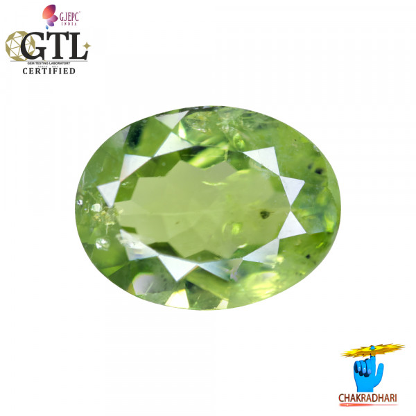 Image of 8.12 Carats Peridot Gemstone With Ring Or Pendant - पुटिका रत्न