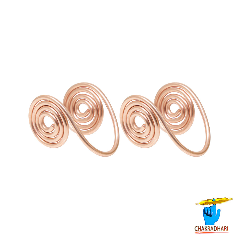 999 Nepaliya Copper Palm Pair  Ring for Men and Women 2 Piece Set -      85gm