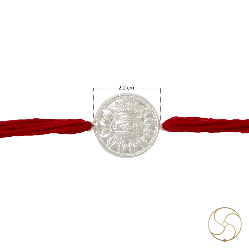 999 Silver Kalash Rakhi -   