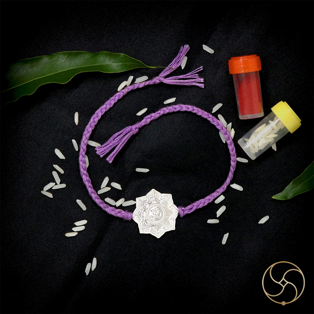 999 Silver Shikhar Om Rakhi