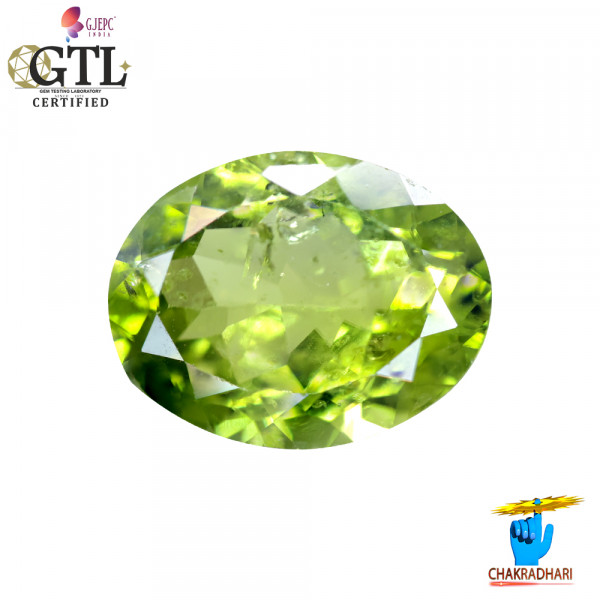 Image of 7.44 Carats Peridot Gemstone With Ring Or Pendant - पुटिका रत्न