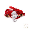 Divine Blessing: OM with Ganesh Face Design Silver Rakhi 97% Purity