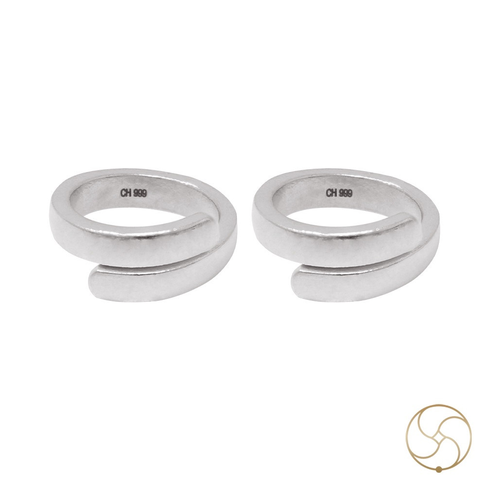 999 Silver Toe Ring Pair 11gm