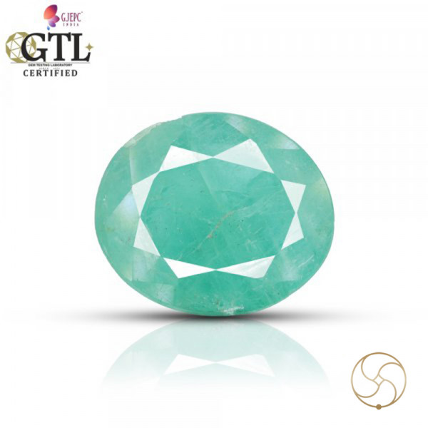 Image of 07.02 Carats Emerald Gemstone With Ring Or Pendant – पन्ना रत्न