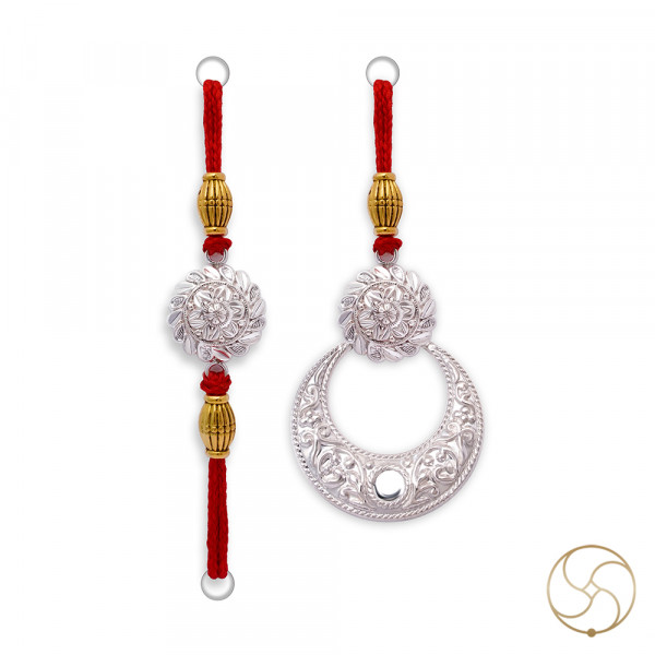 Image of Cosmic Harmony: Bhaiya Bhabhi Rakhi Pair