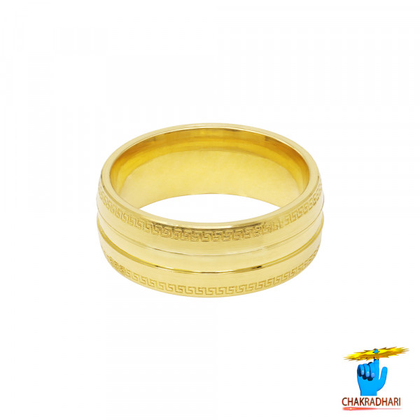 Image of 99.9% Gold with Eternal flow symbol ring  - स्वर्ण शाश्वत प्रवाह प्रतीक मुद्रिका (15gm)
