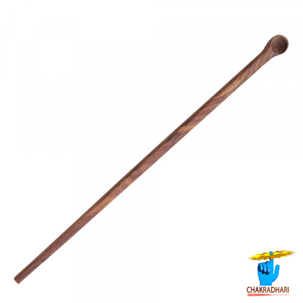 Image of Sheesham Wood Struva for Hawan - Traditional Wooden Tool for Rituals