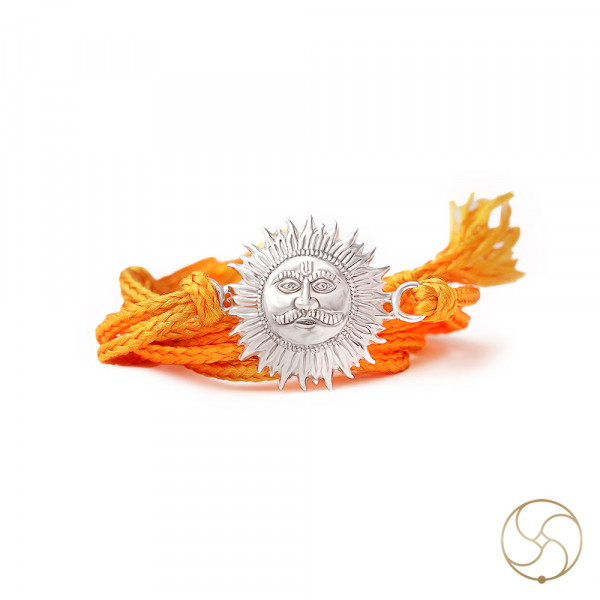 Image of Sunshine Delight: Suraj Dada Silver Rakhi for Kids