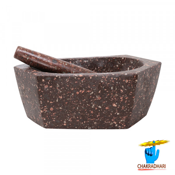 Image of Kaalkoudi Hexagonal Kharal - कालकौड़ी षट्कोणीय खरल