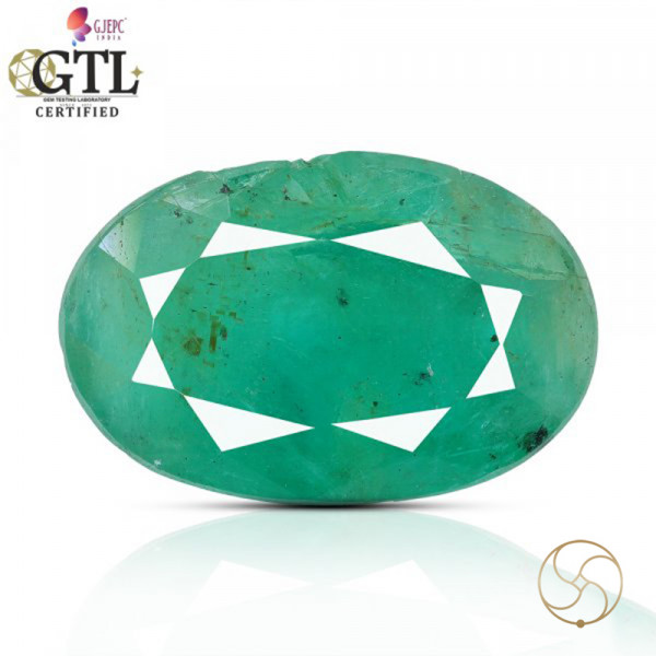 Image of 04.76 Carats Emerald Gemstone With Ring Or Pendant – पन्ना रत्न