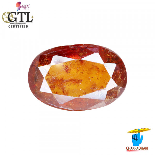 Image of 5.55  Carat Garnet Gemstone With Ring Or Pendant – गोमेद रत्न
