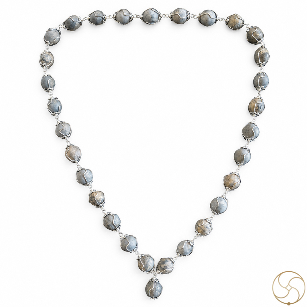 Handcrafted Steel Shaligram Mala 30 Beads