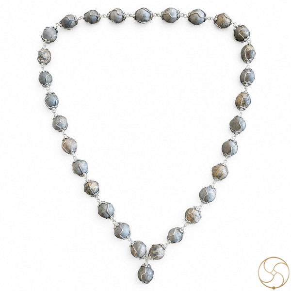 Image of Handcrafted Steel Shaligram Mala (30 Beads)