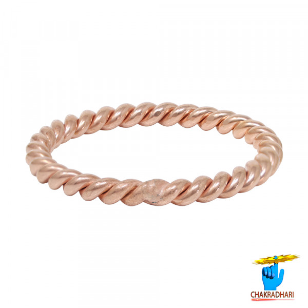 Image of 99.9% Nepaliya Copper Tensor  45° Bangle for Men With Joint - नेपालिया ताम्र 45° कड़ा पुरुष हेतु जोड़ युक्त