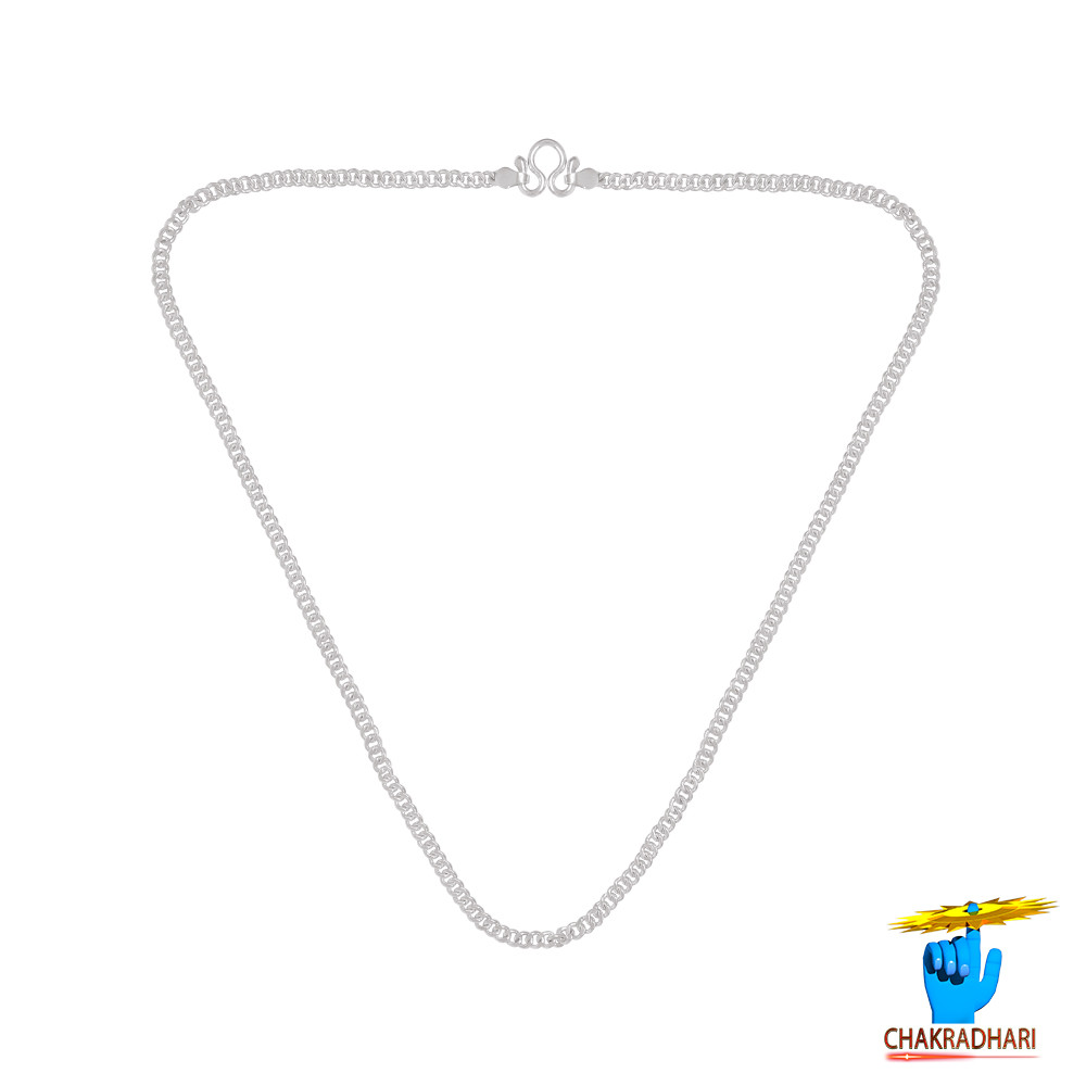 996 Silver Press Chain 45 Grams -