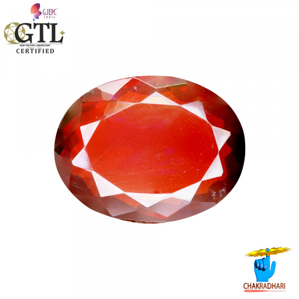 Image of 5.40 Carat Fire Opal Gemstone With Silver Ring And Pendant - ओपल अग्नि मणि