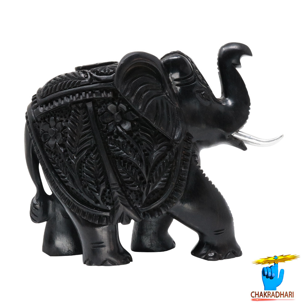 Ebony Divine Up Trunk Elephant -
