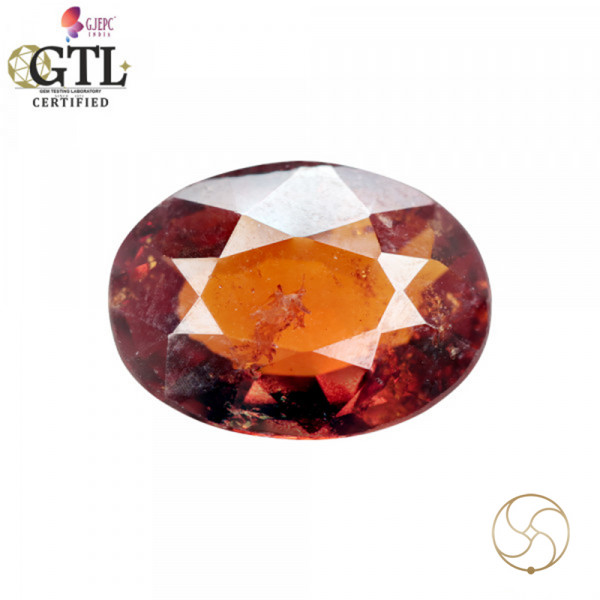 Image of 4.39 Carat Garnet Gemstone With Ring Or Pendant – गोमेद रत्न