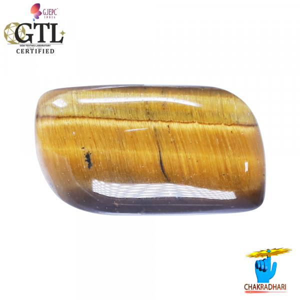 Image of 8.5 Carat Tiger Eye Gemstone With Ring or Pendant -टाइगर ऑय