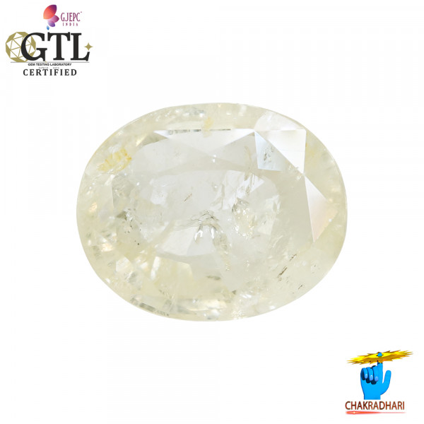 Image of 4.93 Carats Yellow Sapphire Gemstone With Ring Or Pendant -  पुखराज ठोस
