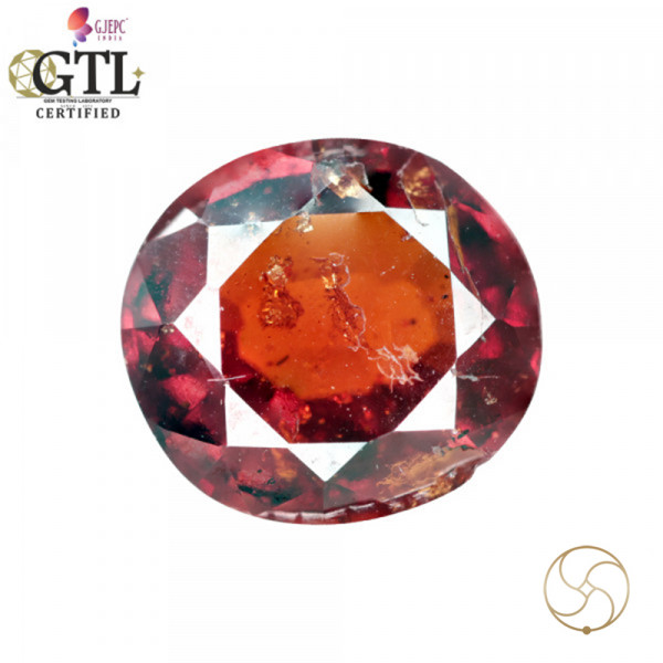 Image of 5.53 Carat Garnet Gemstone With Ring Or Pendant – गोमेद रत्न