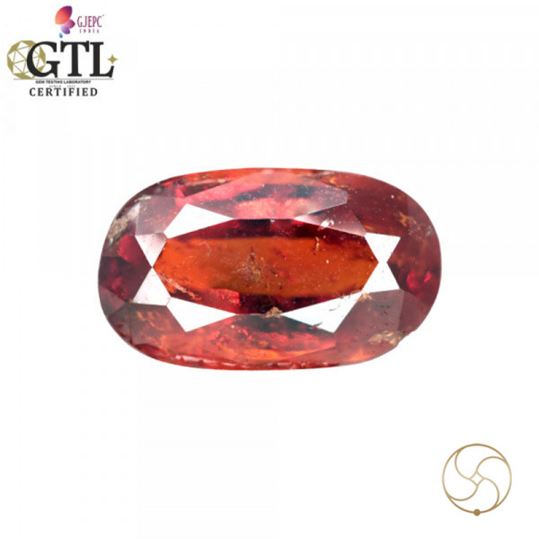 Image of 6.93 Carat Garnet Gemstone With Ring Or Pendant – गोमेद रत्न