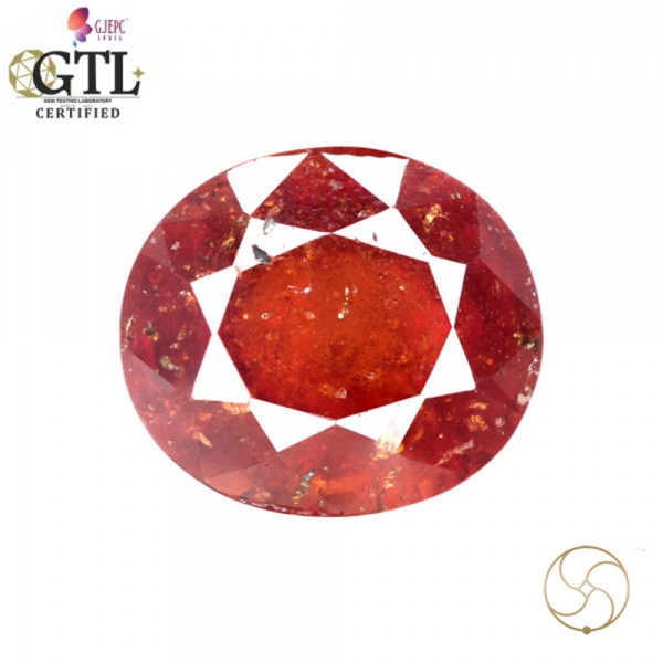 Image of 11.74 Carat Garnet Gemstone With Ring Or Pendant – गोमेद रत्न