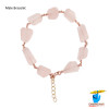 99.9% Pure Copper Rose Quartz Bracelet For Male And Female - 99.9% शुद्ध तांबा गुलाबी स्फटिक वलय स्त्री पुरुष हेतु