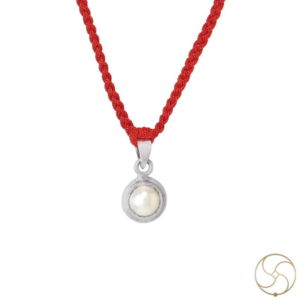 996  Silver Full Moon Pearl Pendant -     