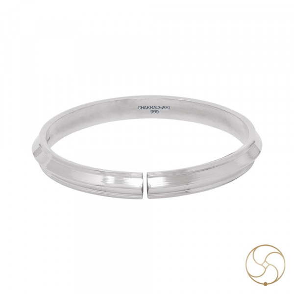 Image of 99.9% Silver Gents Sikh Bangle -  चाँदी पुरुष सिख कड़ा (80gm)