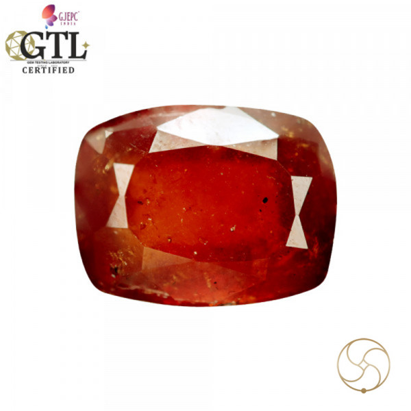 Image of 6.35 Carat Garnet Gemstone With Ring Or Pendant – गोमेद रत्न